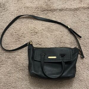 Michael Kors black leather cross body bag